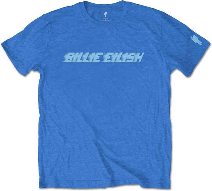 Billie Eilish - Blue Racer Logo Heren T-shirt - L - Blauw