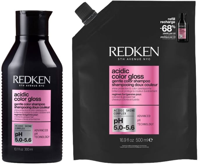Redken Acidic Color Gloss Shampoo 300ml + Refill Pouch 500ml