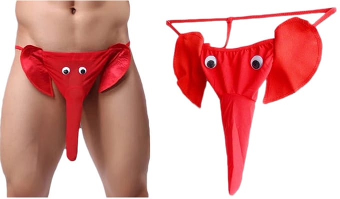 HAN - Erotisch Herenondergoed - Intensieve Rood - Realistische Trunk - Grappige Ogen