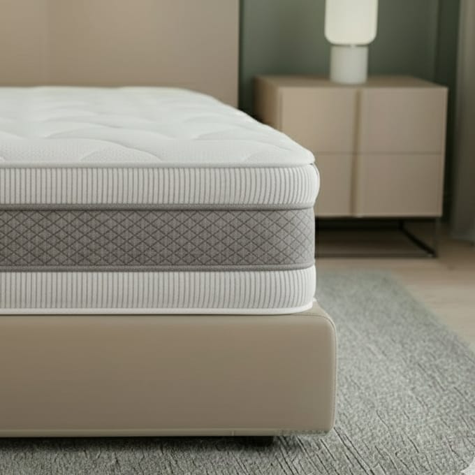 The White Stone Matras 140x200 20 cm hoge stevigheid | Made in Italy | Stevige ondersteuning voor optimale spierherstel bij sporters en actieve mensen