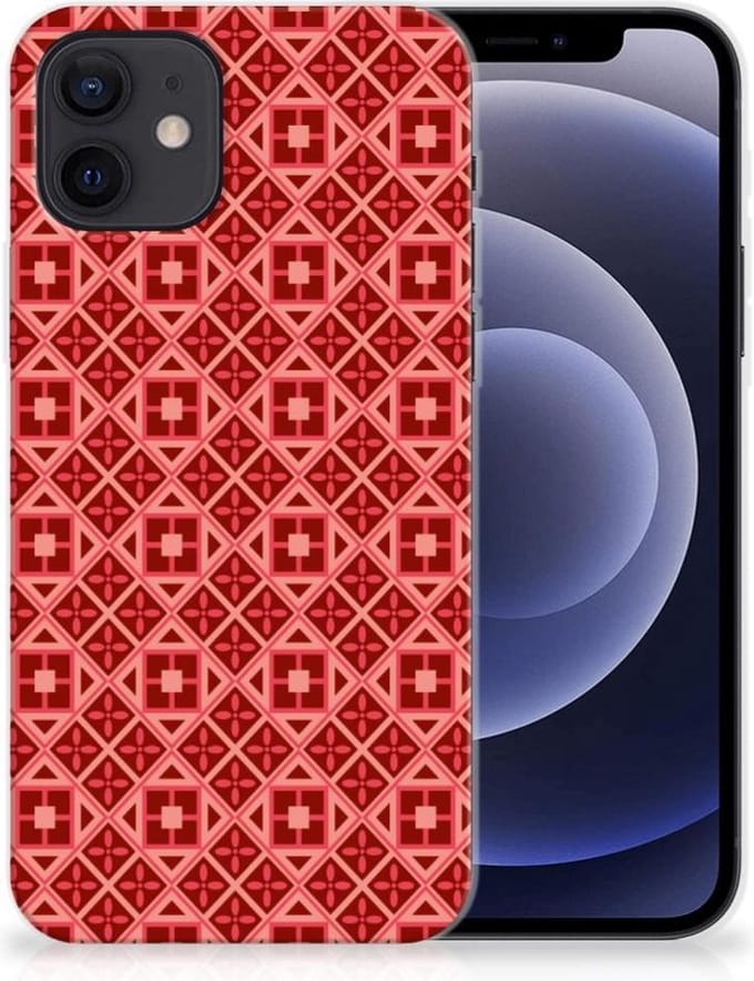 iPhone 12 | 12 Pro (6.1) TPU bumper Batik Rood