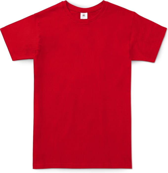 B&C Exact 150 Heren T-Shirt - Rood - Extra Small - Korte Mouwen