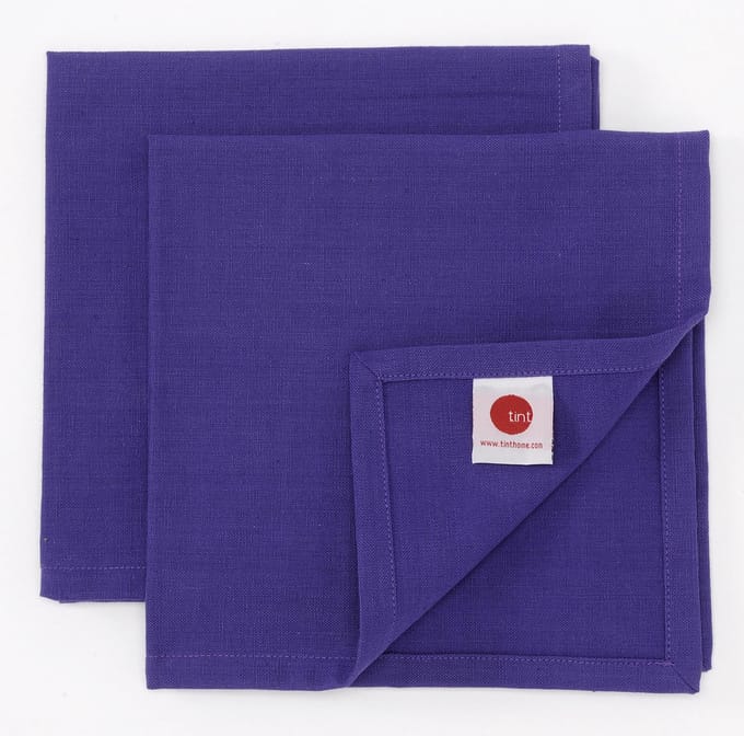 TINT UNI SET 2 SERVETTEN 45X45 IMPERIAL VIOLET