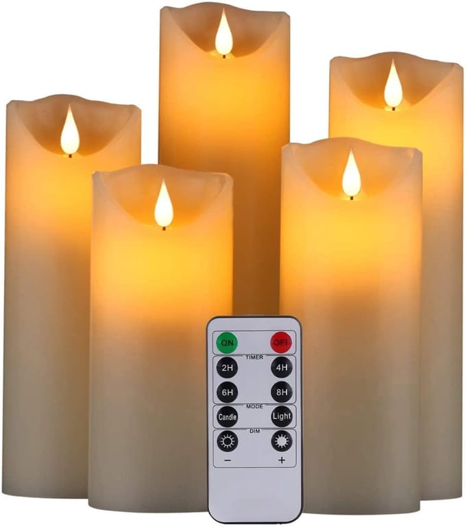 Core® LED Kaarsen Oplaadbaar - Nep Kaarsen - Wit - ‎36cm x 9cm x 24cm