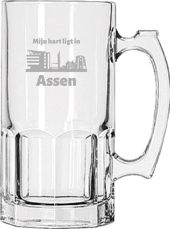 Gegraveerde Bierpul 1ltr Assen