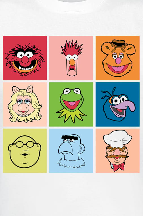 Die Muppets T-shirt - Squares - XL - voor Mannen - wit