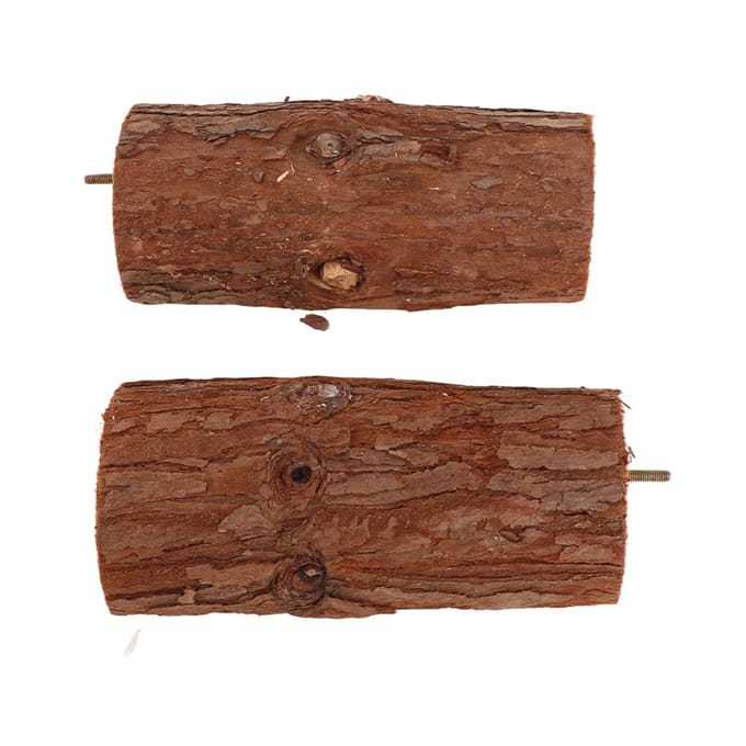 2 STuks Houten Vogelzitstok Stand Papegaai Platform Hangende Zitstok Speelgoed Vogelkooi Accessoires beige