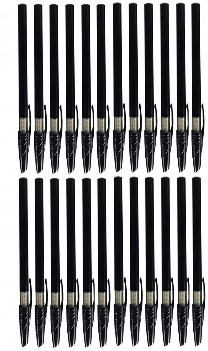 Grand Zwarte Pennen met Dop, 0.7mm, 24 Stuks