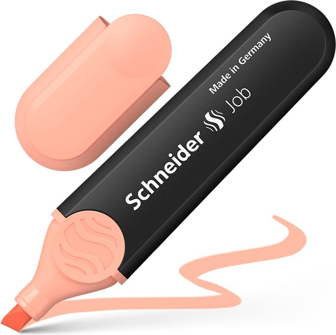 Schneider markeerstift - tekstmarker - Job pastel - perzik - 1 stuks - S-1526