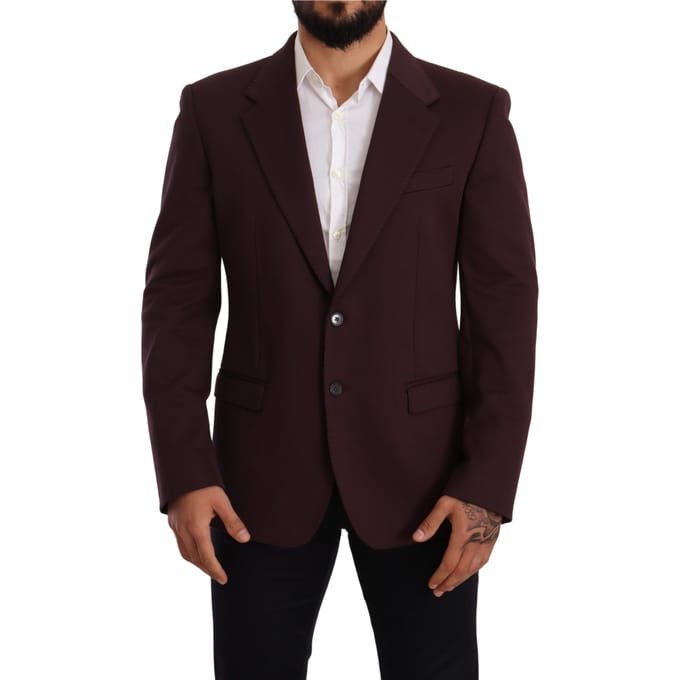 Dolce & Gabbana Mannen Paars Katoenen Slim Blazer Jasje
