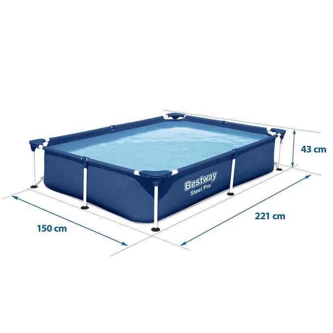 Bestway Steel Pro Zwembad - 221x150x43 cm