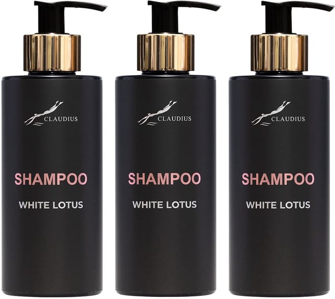 Shampoo White Lotus 300 ml - gouden pomp - 3 stuks