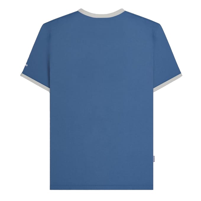 Lambretta Heren Target Ringer T-shirt (Maanlicht Oceaan)
