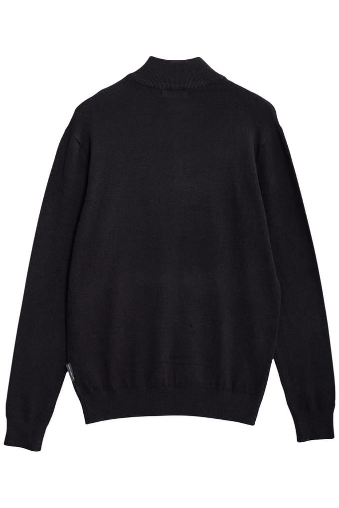 French Connection Half Zip Luxe Charcoal Mel Größe: M | Pullover Outlet | Herren | Schwarz
