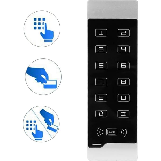116 Clavier à code tactile Lecteur de carte Contrôle d'accès Étanche gray