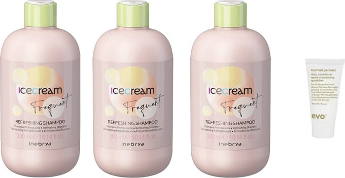 Inebrya - Ice Cream Refreshing Shampoo 300ML + WILLEKEURIG Travel Size