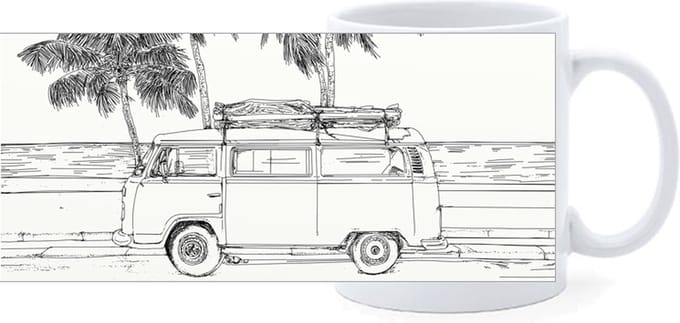 Beker - Busje Getekend - Palmbeach