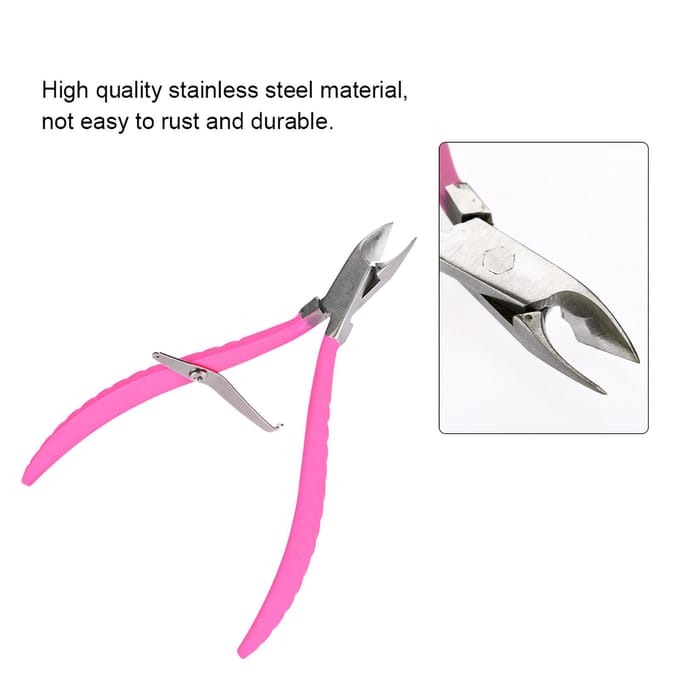 Professionele Roestvrijstalen Nagelknipper voor Nagelriemen Dode Huid Schaar Nagel Manicure Gereedschap gray