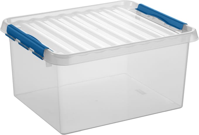 Sunware - Q-line opbergbox 36L transparant blauw - 50 x 40 x 26 cm