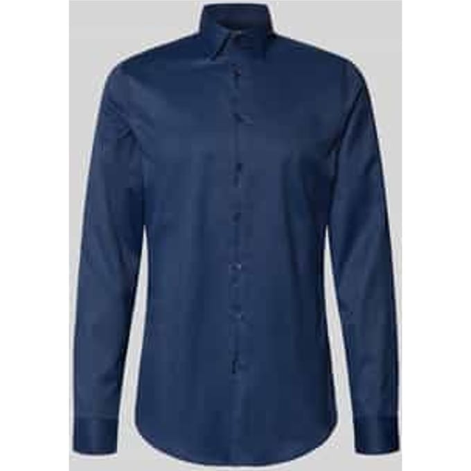 Slim fit Zakelijk Hemd met Kentkraag en extra lange Mouwen