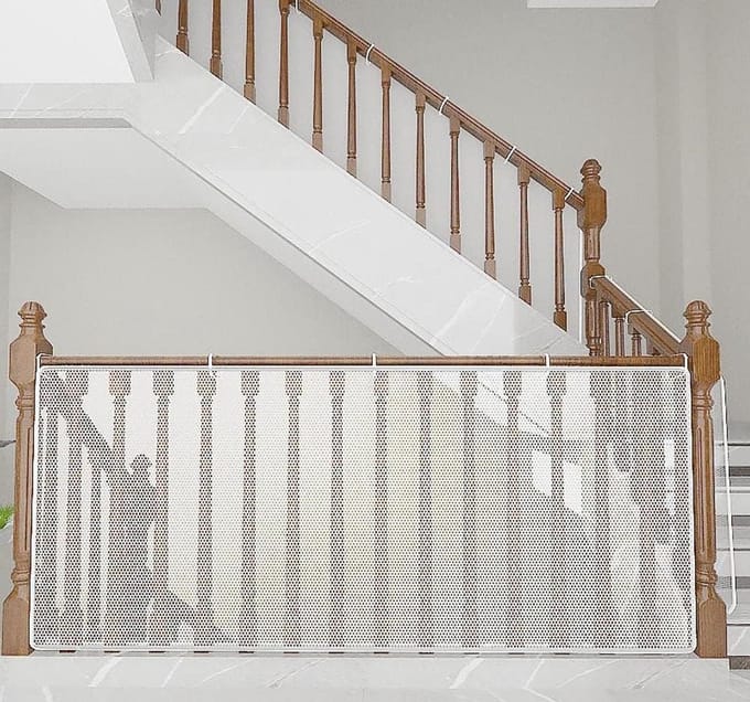 Veiligheidsnet - Beschermnet - Huisdier Balkon - Bijtbestendig - 05 cm raster - Wit