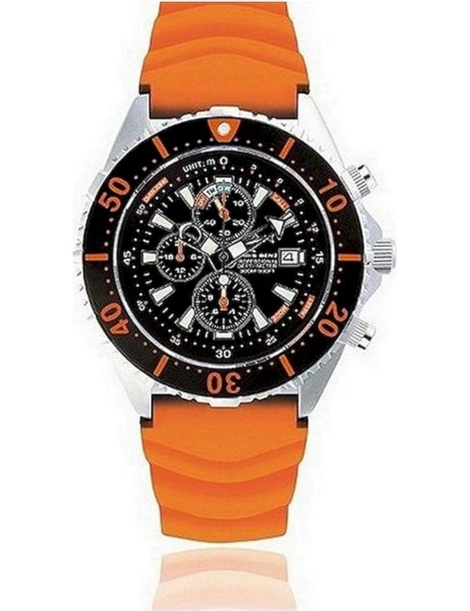 Chris Benz Duikerhorloge Depthmeter Chronograaf 300M CB-C300-O-KBO