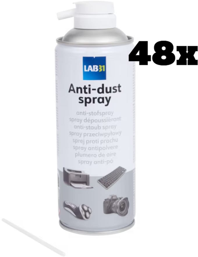 LAB31 Perslucht - Anti-stofspray - 48 stuks