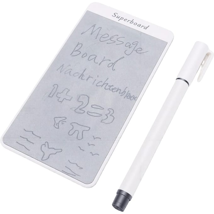 5,5 Inch Magnetisch Koelkast Whiteboard Notitieblok met Stylus Draagbaar Uitwisbaar Schrijf- en Tekenbord voor Thuis en Werk white