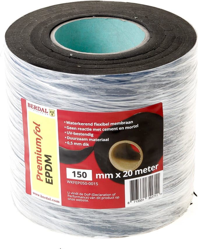 Premiumfol 15cm x 20m x 0,5mm EPDM Waterkerende strook - WKFEP050-0015
