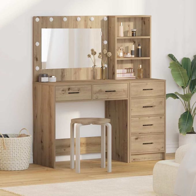 vidaXL - Kaptafel - 2 - st - Bruin - 78.5 - x - 41 - x - 135 - cm - Bewerkt - hout