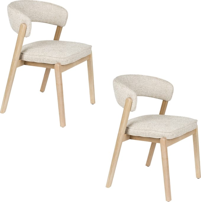 Zuiver Bright Eetkamerstoelen Beige - Set van 2