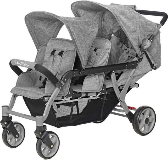 Familidoo Kinderwagen 3 Plaatsen Lidoo H3E + Ergondrive Full Grey