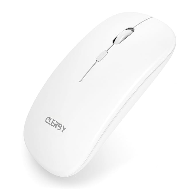 Clerby - Draadloze Muis - Stille klik - Bluetooth - Computermuis - Links & Rechtshandig - Wit