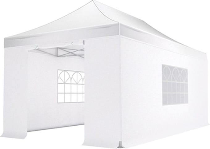 Easy up 3x4,5m wit 40mm (aluminium buizen) semi prof partytent opvouwbaar