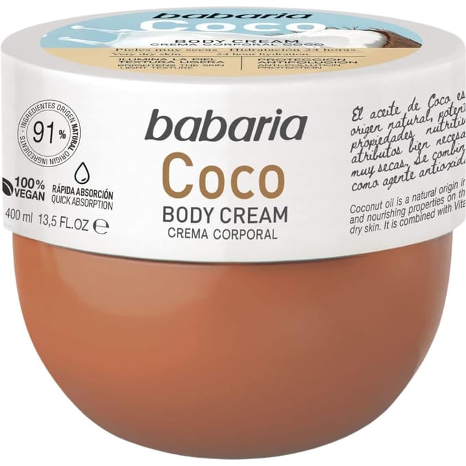 Babaria Kokoscrème Voor Het Lichaam Voor Zeer Droge Huid 400ml