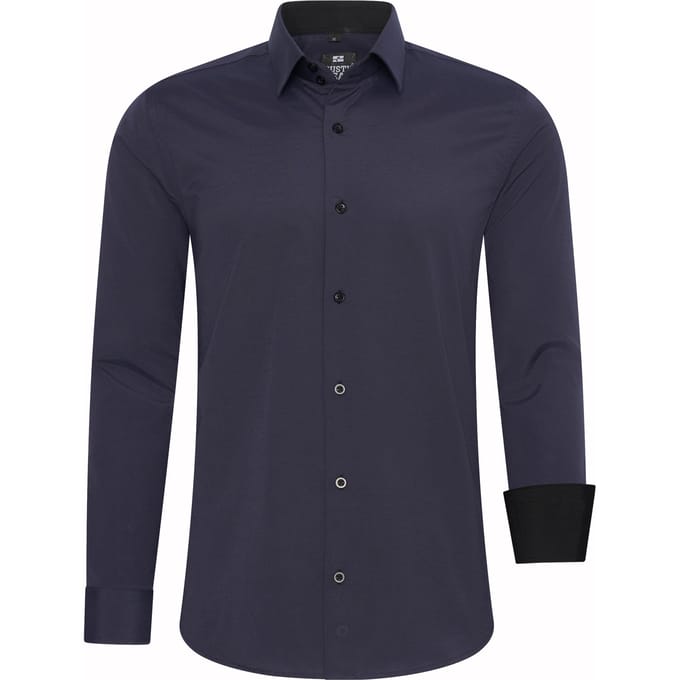 Rusty Neal Overhemden Overhemd Slim Fit Blauw
