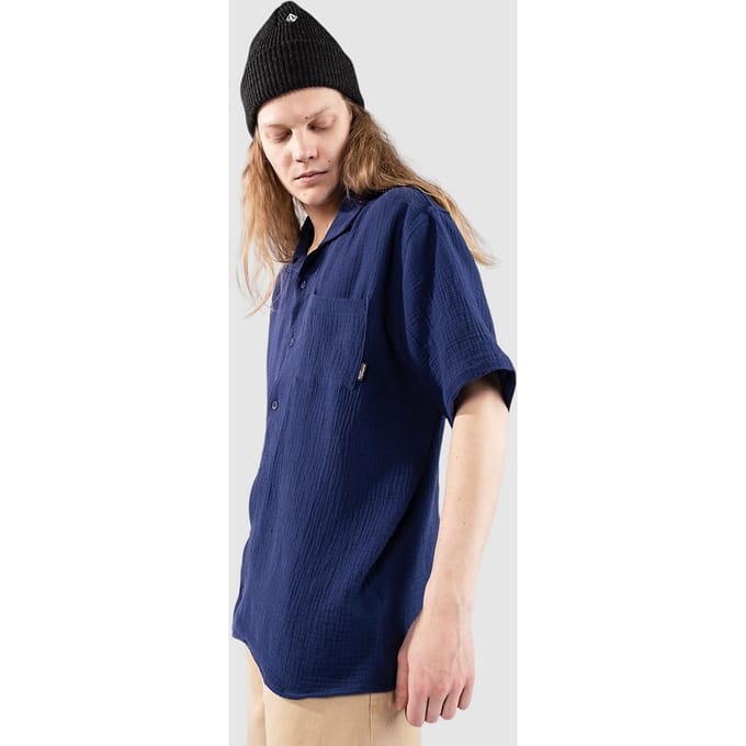 Blue Tomato Plain Linen Shirt blauw
