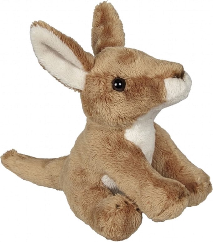 Ravensden Pluche kangoeroe - knuffel kangaroe - 15 cm - Aussie knuffeldier - speelgoed knuffel