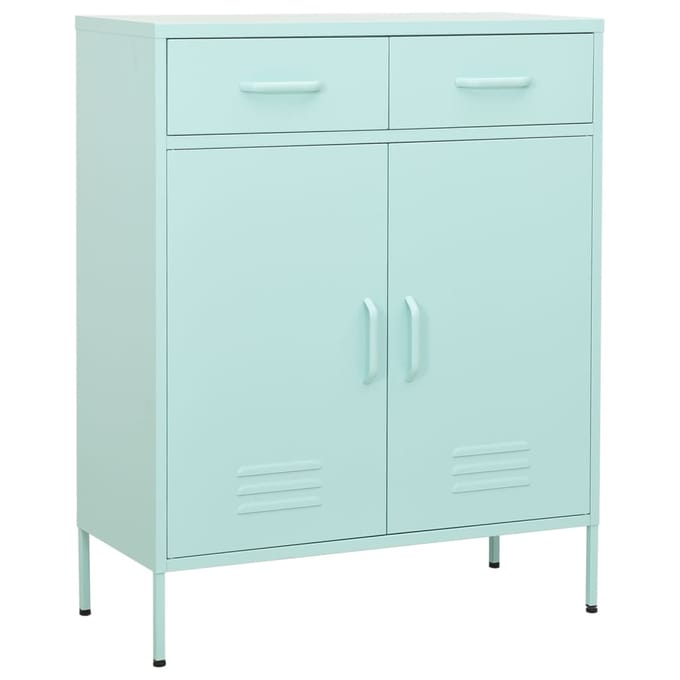 vidaXL - Opbergkast - 80x35x101,5 - cm - staal - mint