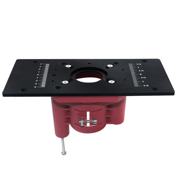 Freestafel Inzetplaat en Freeslift Kit Houtbewerking Freeslift Flip Plate Set Graveren zwart