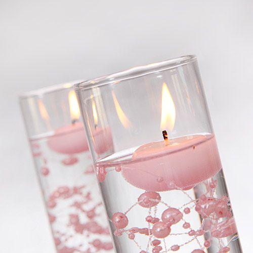 Partydeco - Floating Candle Disc White (50st)