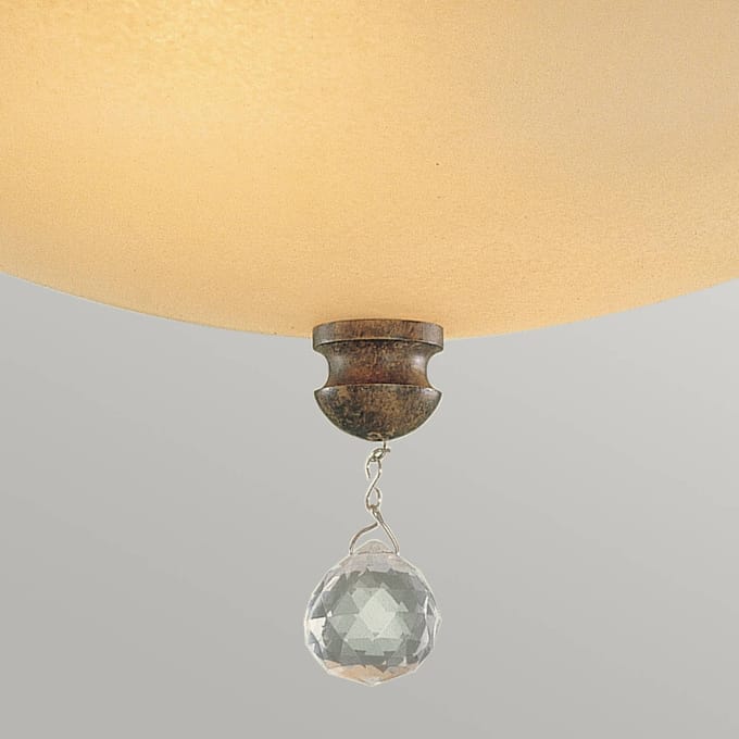 Feiss LED Plafondlamp Chateau | 2X E27 Max 60W | Dimbaar | Mocha Bronze