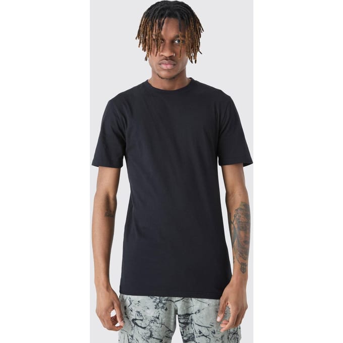 Tall 2 Pack Muscle Fit T-shirt | Black | Size Medium