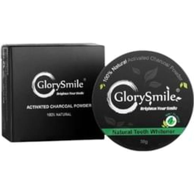 GlorySmile - Activated Charcoal Teeth Whitening Powder - 3 Flavors Mint - 30g