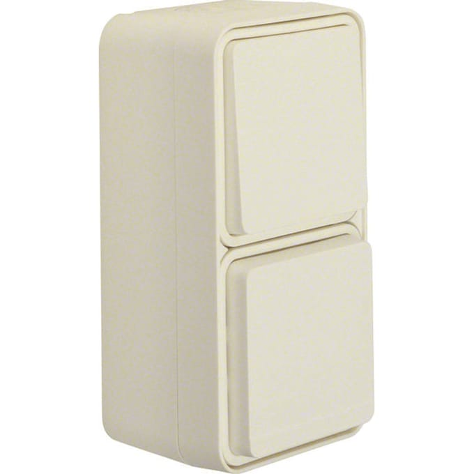 Hager Berker Combinatiestopcontact en -schakelaar met Behuizing IP55 Wit - 47803512