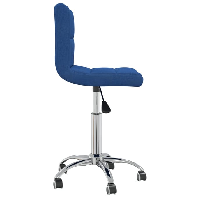 vidaXL Eetkamerstoel draaibaar stof blauw