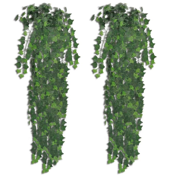 vidaXL - Kunstplanten - 2 - st - klimop - 90 - cm - groen