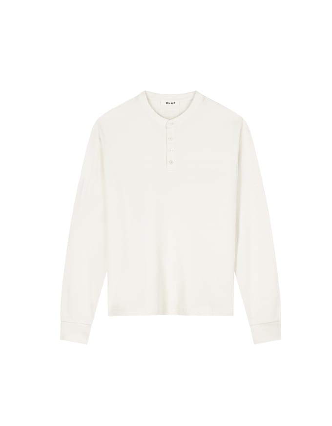 Olaf Waffle Henley Longsleeves Off White M260107