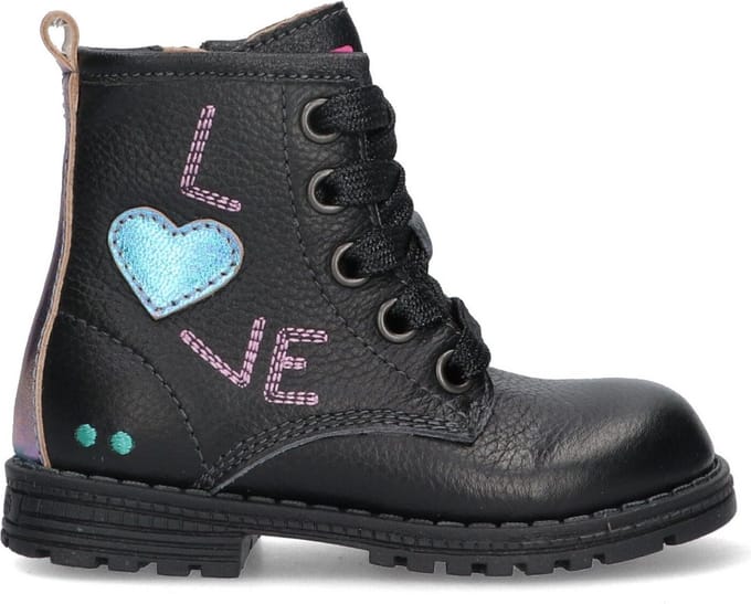 Thijs Trots Biker Boots Meisjes Zwart Print