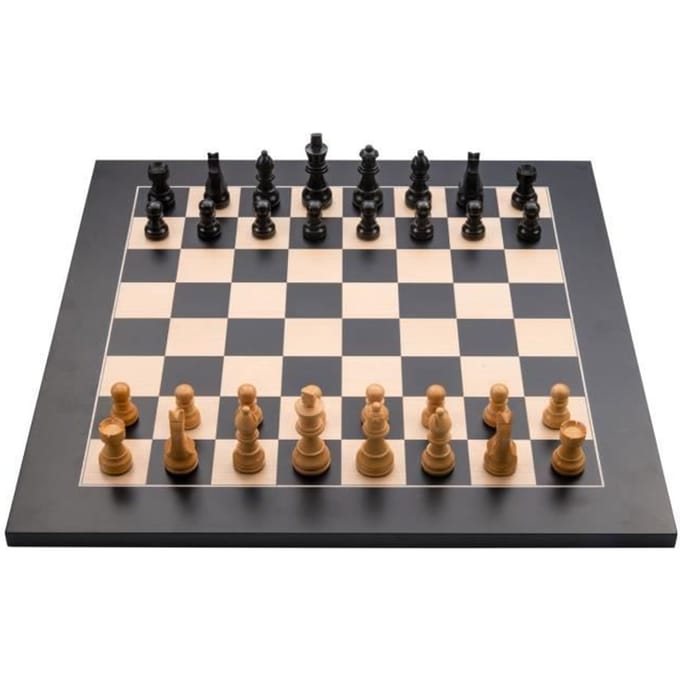 Luxe schaakbord 40x40cm zwart
